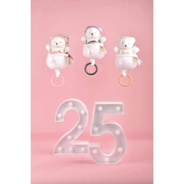 Boîte à musique Ours 20 cm Beige