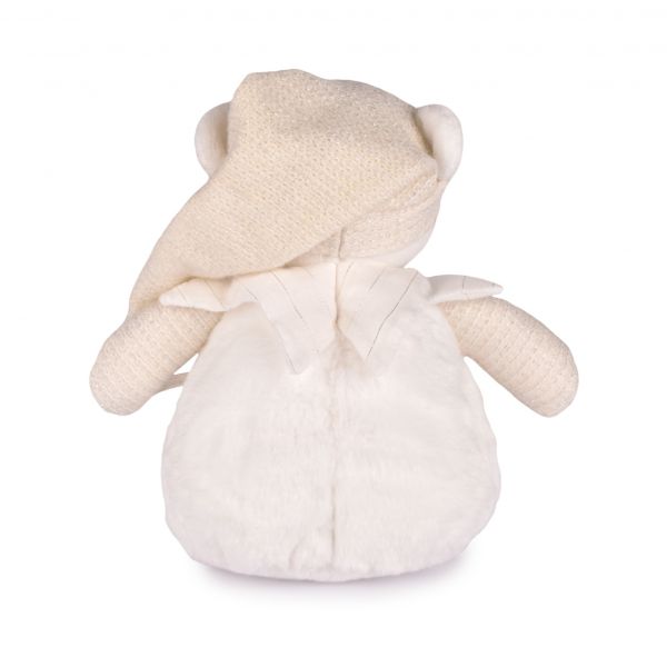 Veilleuse peluche musicale à projection d'étoiles Ours blanc