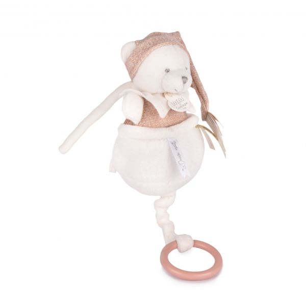 Boîte à musique Ours 20 cm Rose