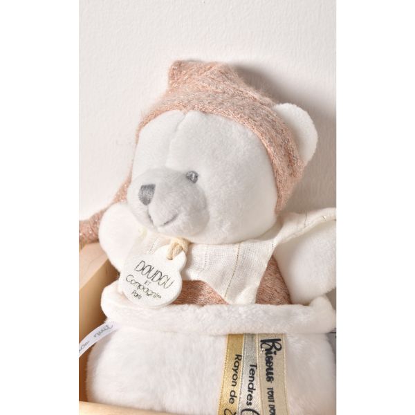 Boîte à musique Ours 20 cm Rose