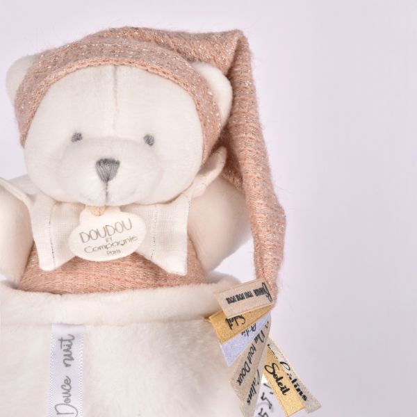 Boîte à musique Ours 20 cm Rose