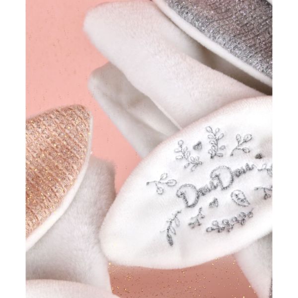 Doudou pétale plat collector Ours 25 cm Rose