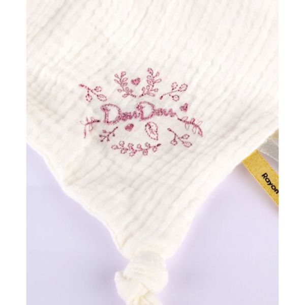 Doudou mouchoir Ours 30 cm Rose