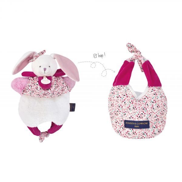 Doudou Amusette Lapin cerise