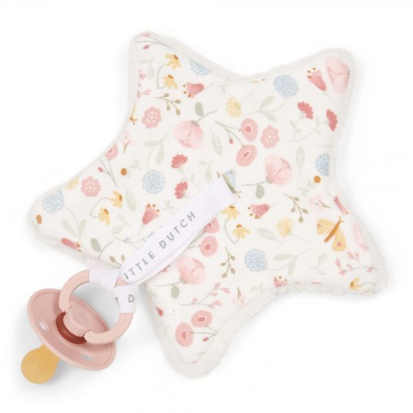 Doudou attache sucette étoile Flowers & Butterflies