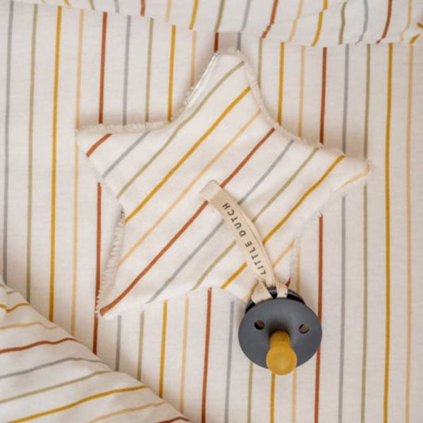 Doudou attache sucette étoile Vintage Sunny Stripes