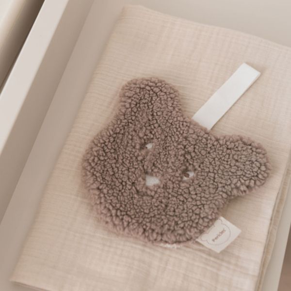 Doudou attache sucette Bear Chocolate