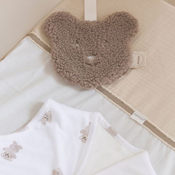 Doudou attache sucette Bear Chocolate