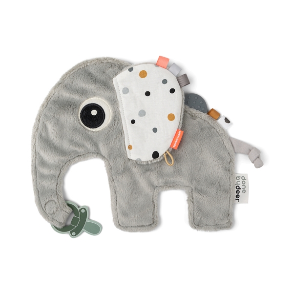 Doudou attache sucette Elphee gris