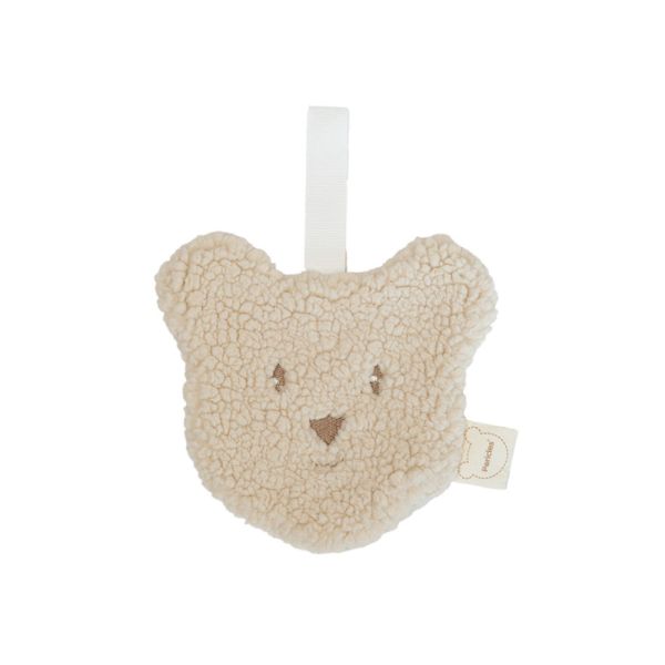 Doudou attache sucette Bear Crème