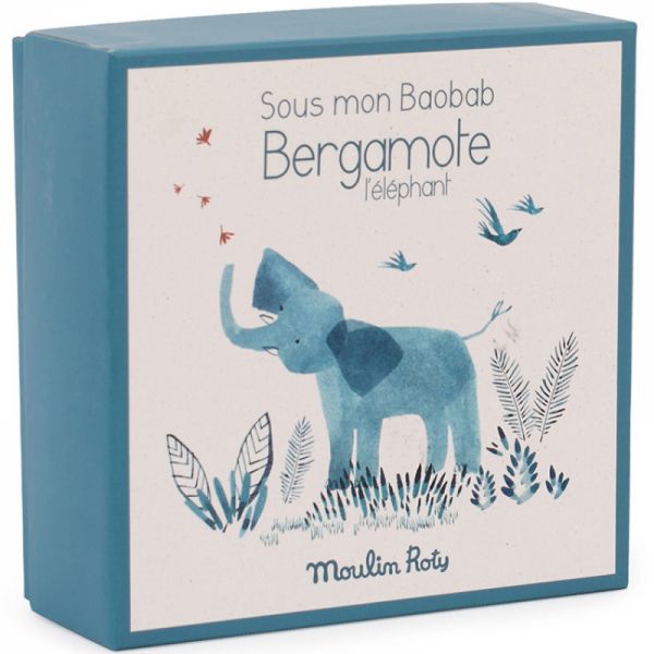 Doudou attache tétine Sous mon baobab - Eléphant