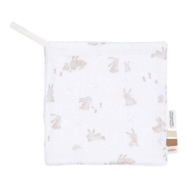 Doudou attache-tétine en gaze de coton - Baby Bunny