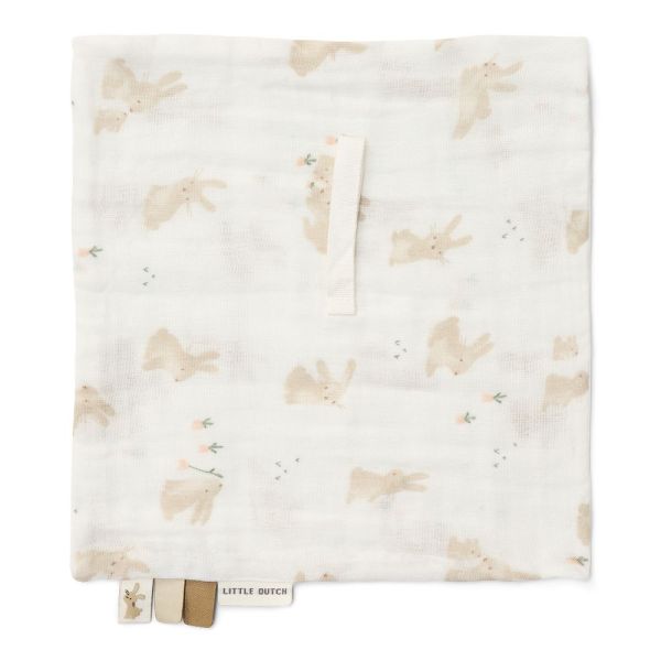 Doudou attache-tétine en gaze de coton - Baby Bunny