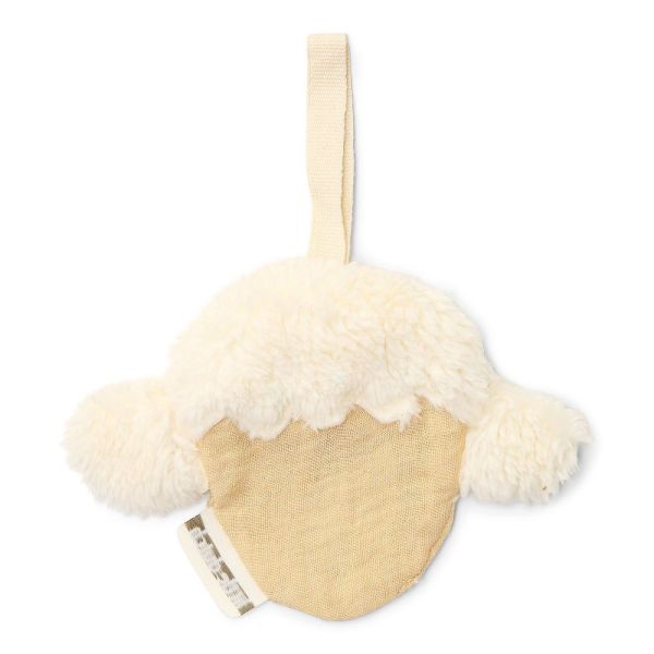 Doudou attache-tétine en gaze de coton - Mouton
