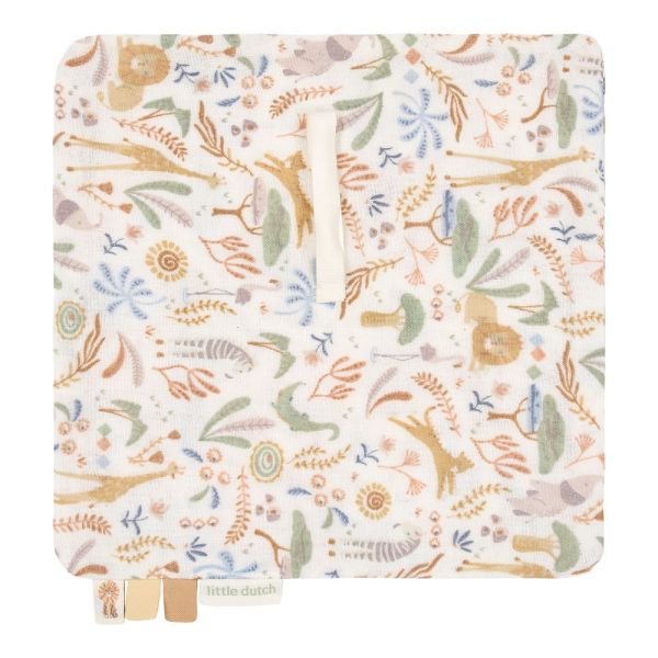 Doudou attache-tétine en gaze de coton - Safari Wonders