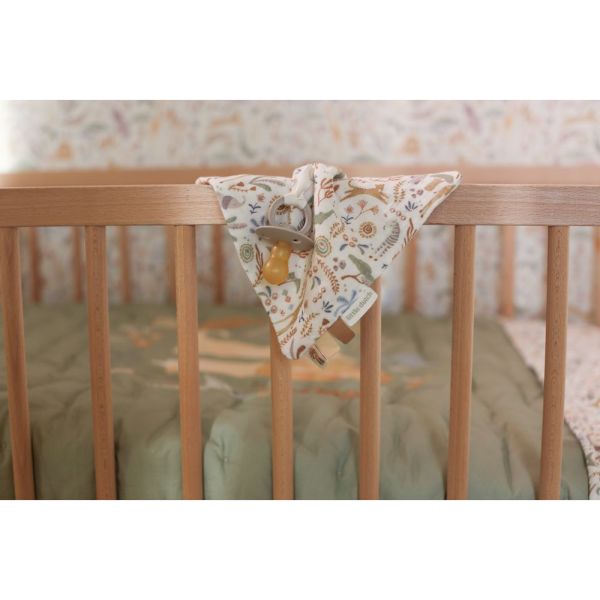 Doudou attache-tétine en gaze de coton - Safari Wonders