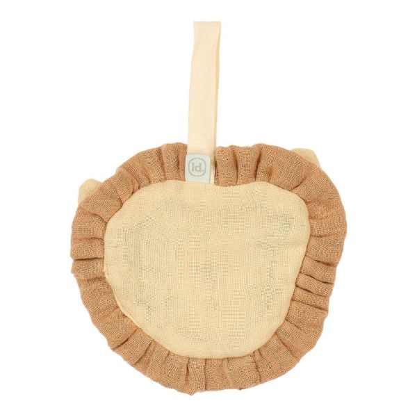 Doudou attache-tétine en gaze de coton Lion - Safari Friends