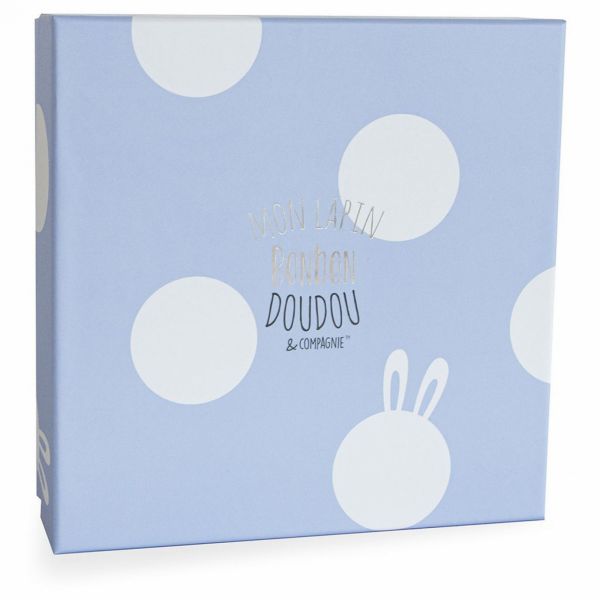 Doudou Lapin Bonbon bleu