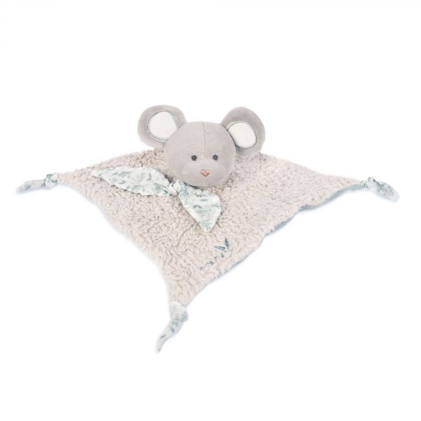 Doudou plat Botanic Souris vert olive