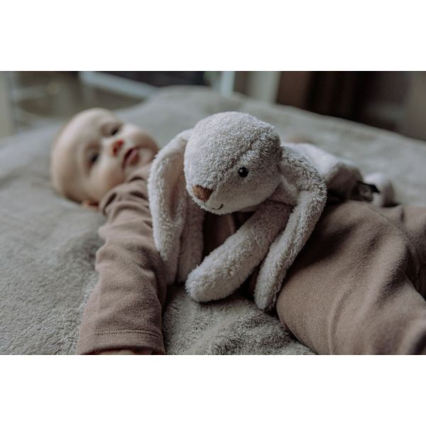 Peluche chauffante bouillotte Milo le lapin Gris clair