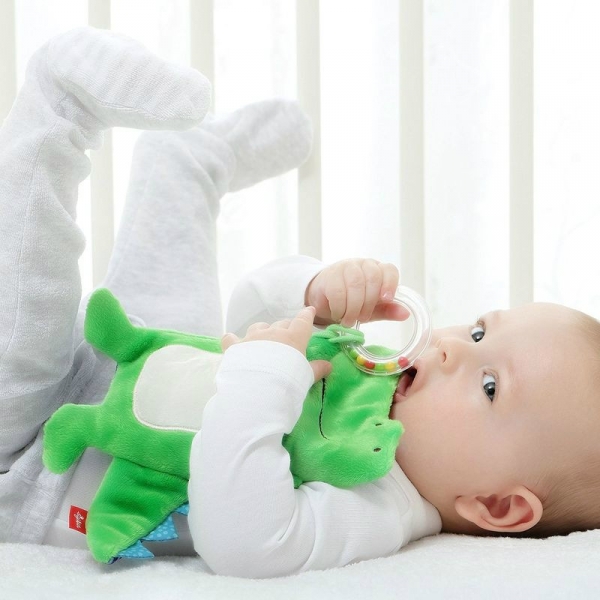 Doudou d'activité crocodile