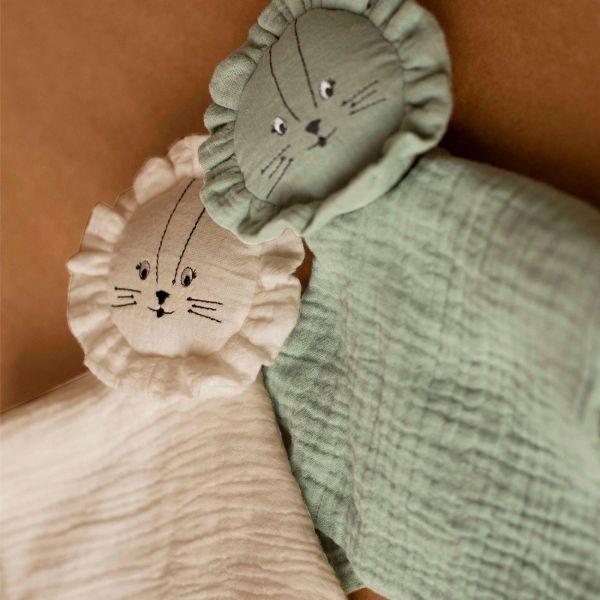 Doudou mouchoir Lion Sable