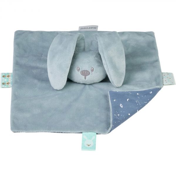 Doudou Lapidou phosphorescent Glow avec motif imprimé vert de gris 27 cm
