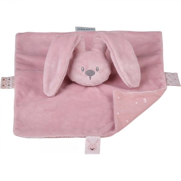 Doudou Lapidou phosphorescent Glow avec motif imprimé vieux rose 27 cm