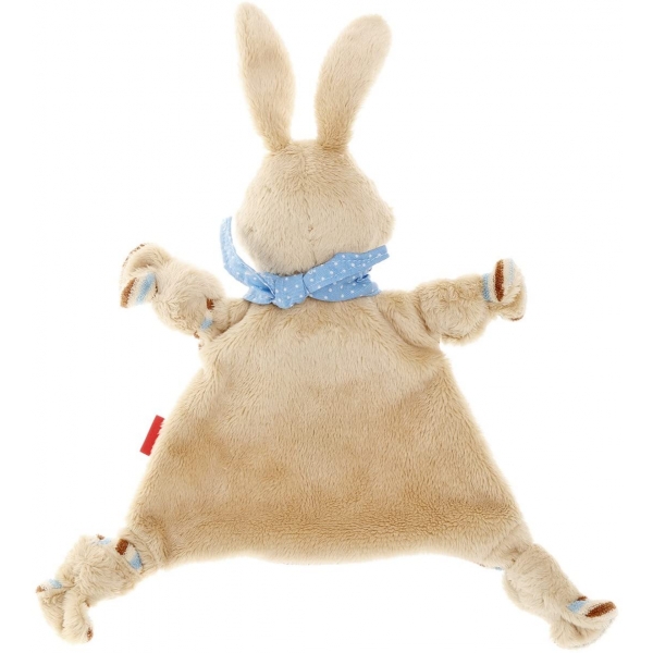 Doudou plat Lapin bleu