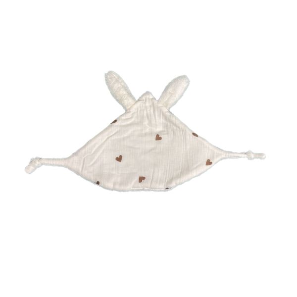Doudou plat lapin Little Coeur