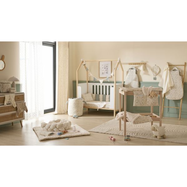 Doudou lapin petit coeur fausse fourrure angora Jardin enchanté
