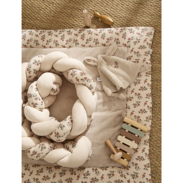 Doudou lapin petit coeur fausse fourrure angora Secret cottage