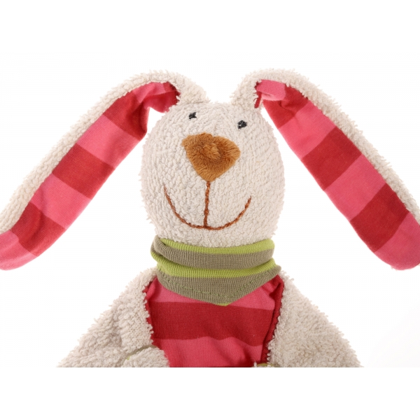 Doudou plat lapin rose