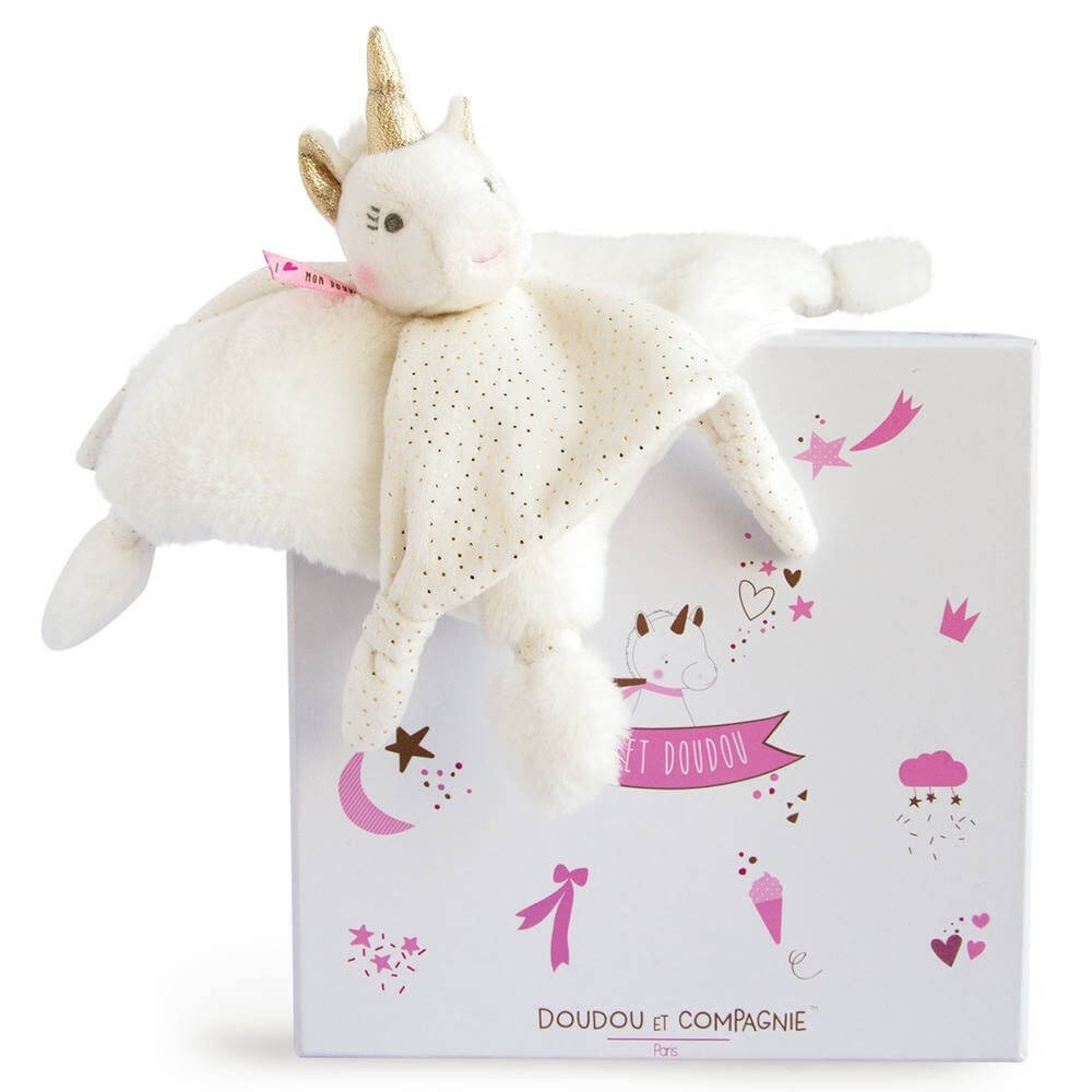 Doudou Licorne or - Made in Bébé