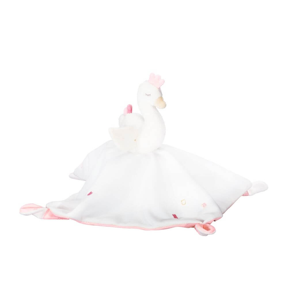 Sauthon Baby Deco Doudou mouchoir plat Baby Swan Made In Bébé
