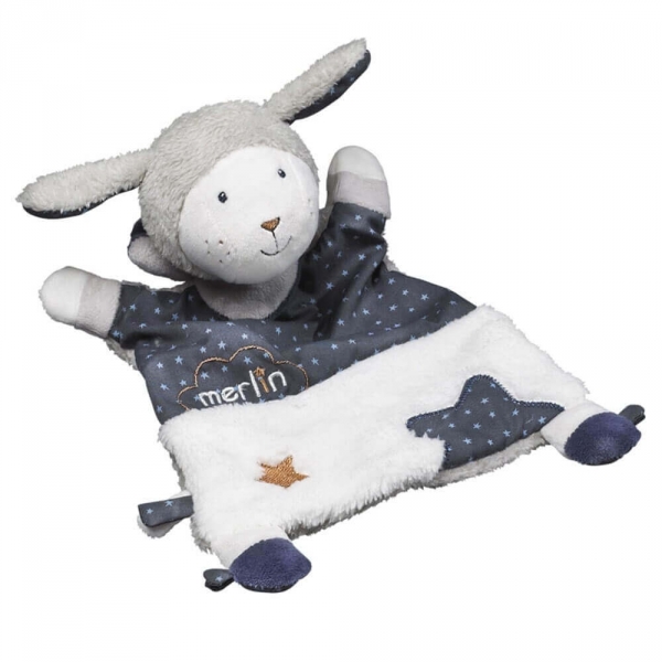 Doudou mouchoir plat Merlin