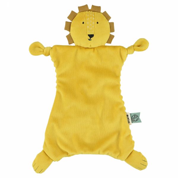 Doudou plat attache sucette Mr. Lion