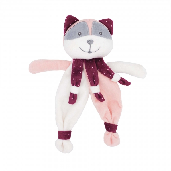 Doudou raton laveur Olga 25 cm