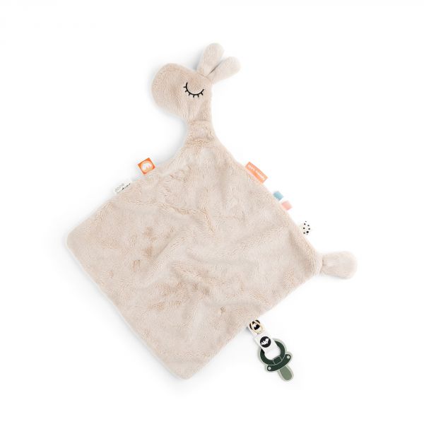 Doudou plat attache sucette Lalee Sable