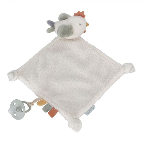 Doudou plat poule Little Farm