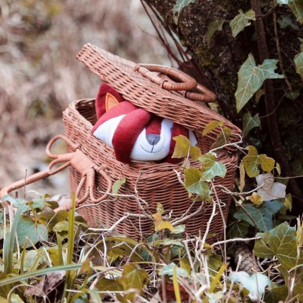 Doudou mouchoir Renard 34 x34 - Cache cache en forêt