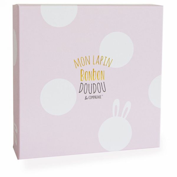 Doudou Lapin Bonbon rose