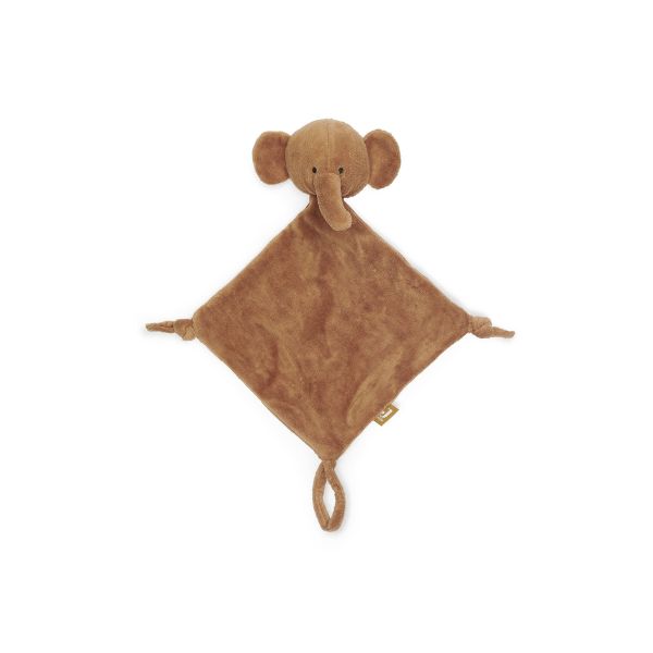 Doudou attache tétine Elephant Caramel