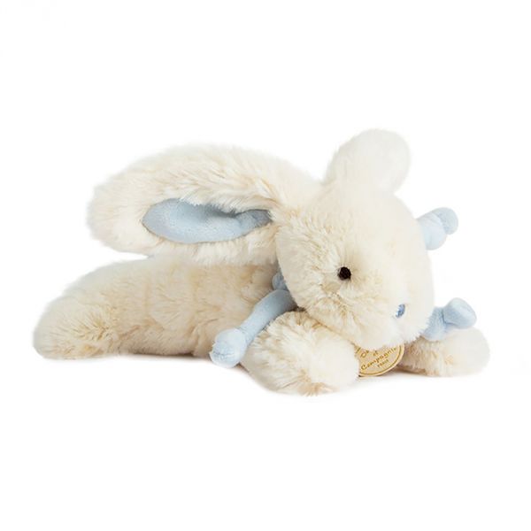 Doudou moyen Lapin bonbon bleu