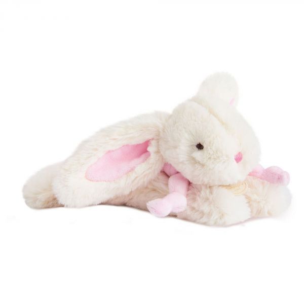 Doudou moyen Lapin bonbon rose