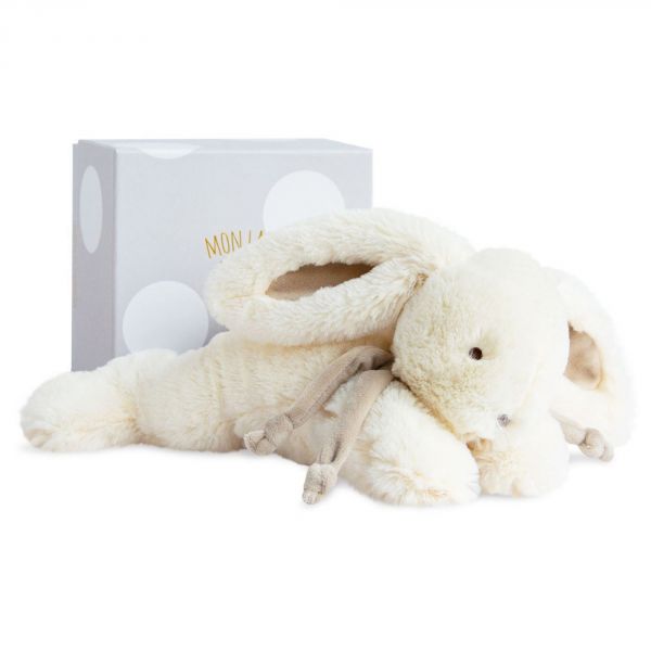 Doudou moyen Lapin bonbon taupe