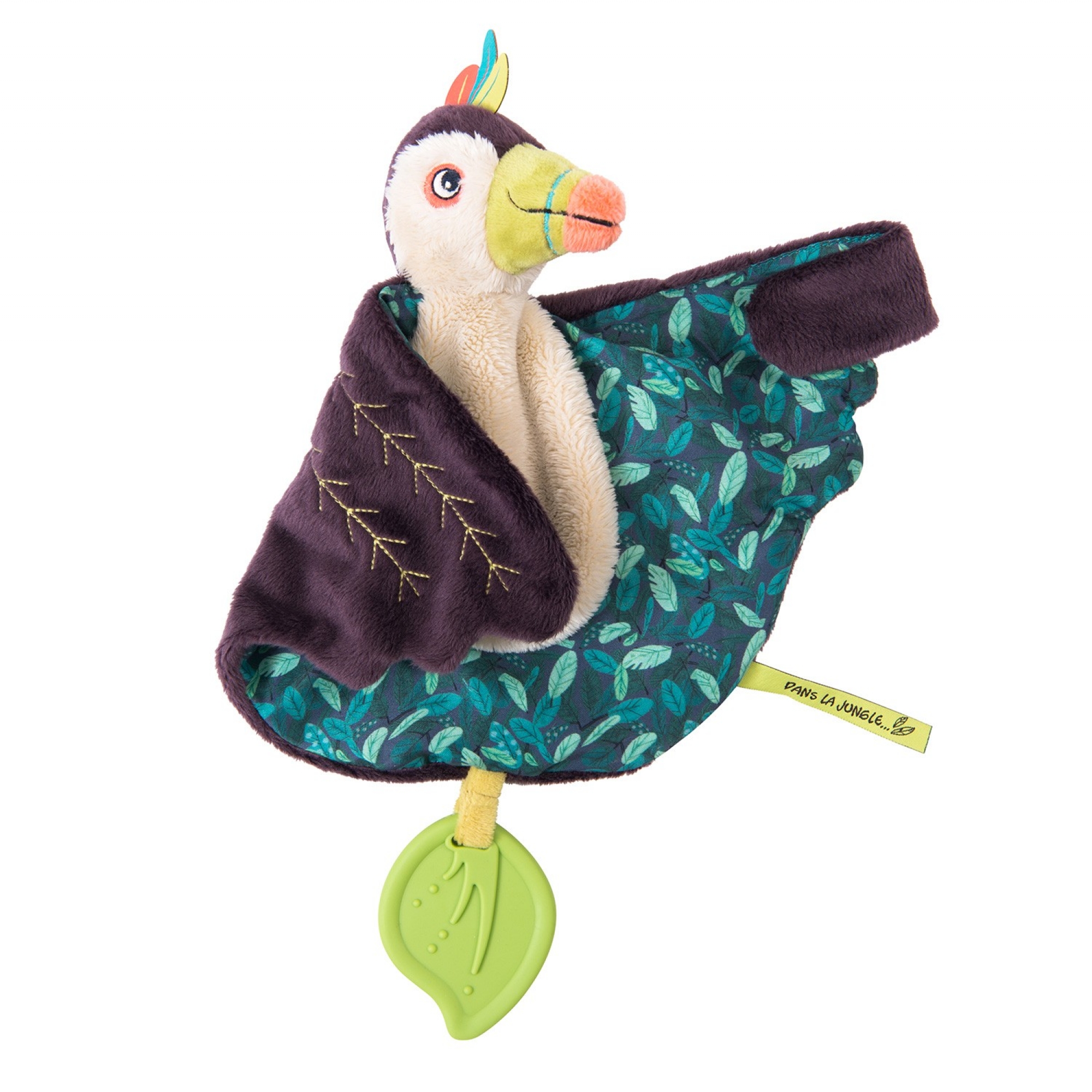 Doudou attache sucette Toucan Pakou Dans la jungle - Made in Bébé