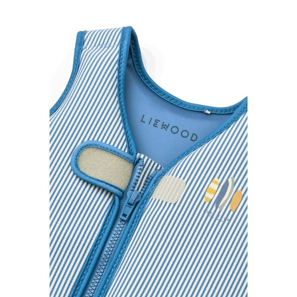 Gilet de natation enfant Dove Stripe Riverside crème de la crème 2-3 ans