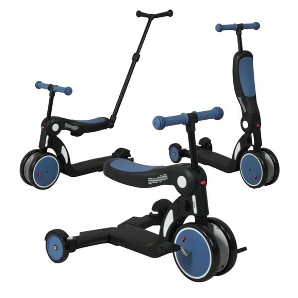 Draisienne évolutive 5 en 1 Scootizz avec barre de poussée adulte bleu océan