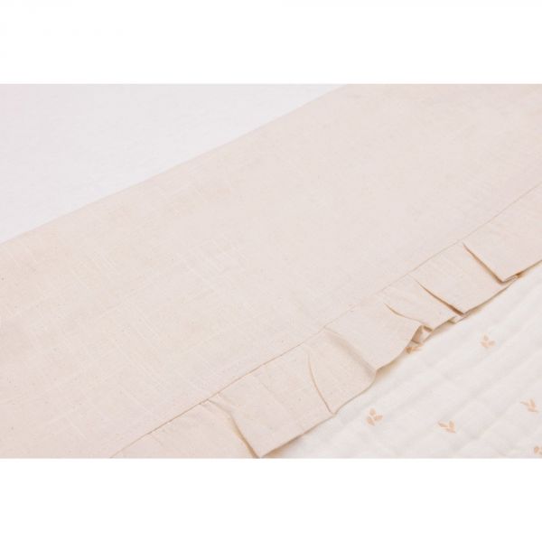 Drap berceau 75x100 cm Ruffle Natural